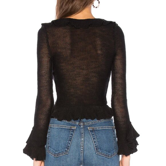 LPA Black Ruffle Cardigan - Picture 3 of 6